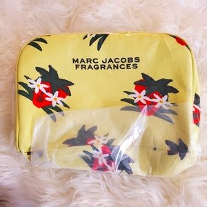Marc Jacobs Fragrance Canvas Pouch bag Cosmetic Case with wite box